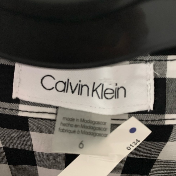 Calvin Klein Dress Size: 6 Color: Black, White, Gray checkers - Picture 6 of 8